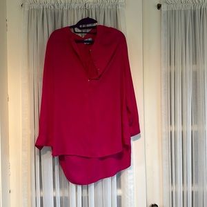 Magenta long sleeve blouse